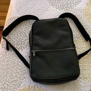 Samsonite black leather back pack
